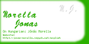 morella jonas business card
